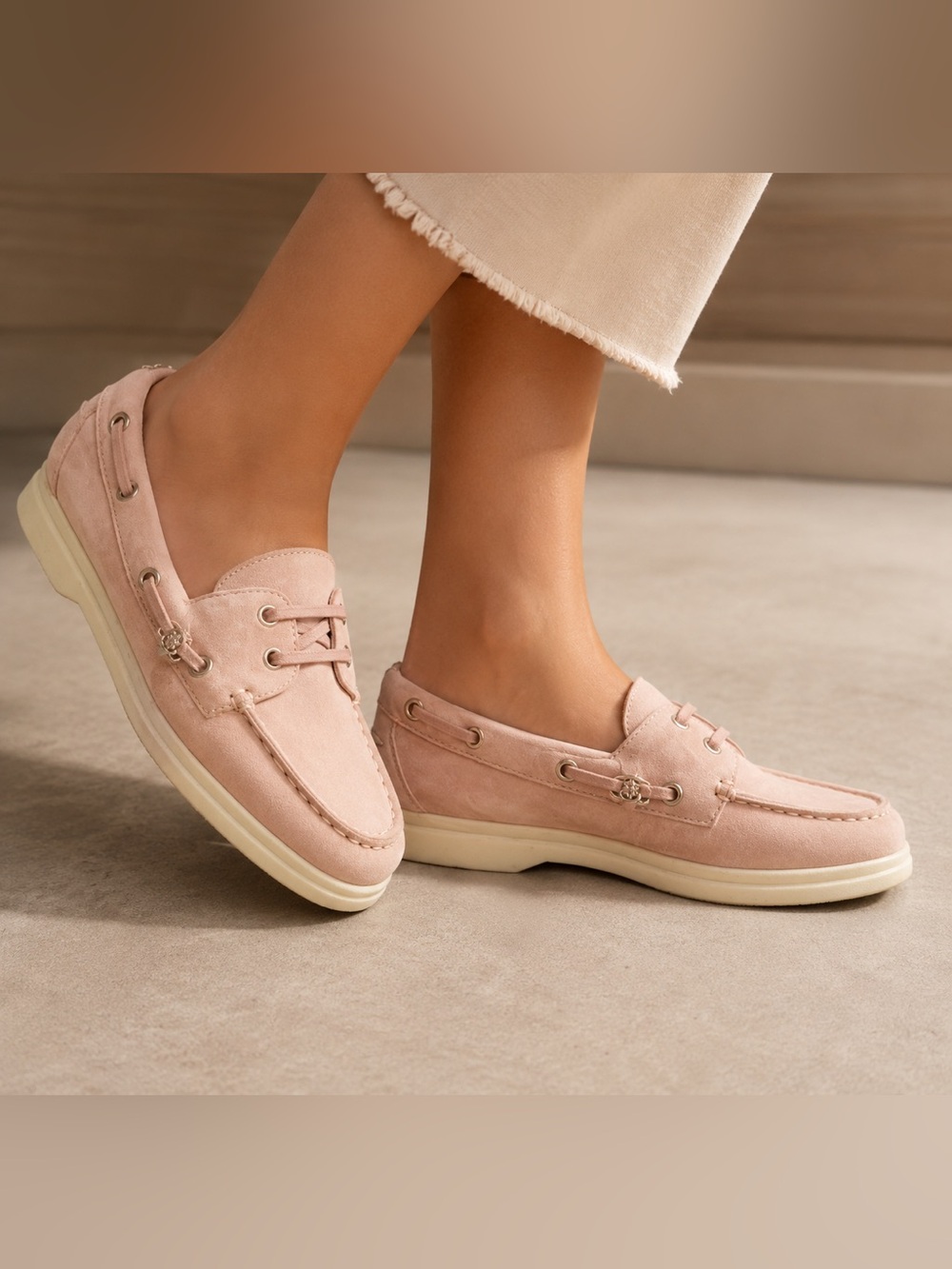 NWT Guess Pink Suede Loafers